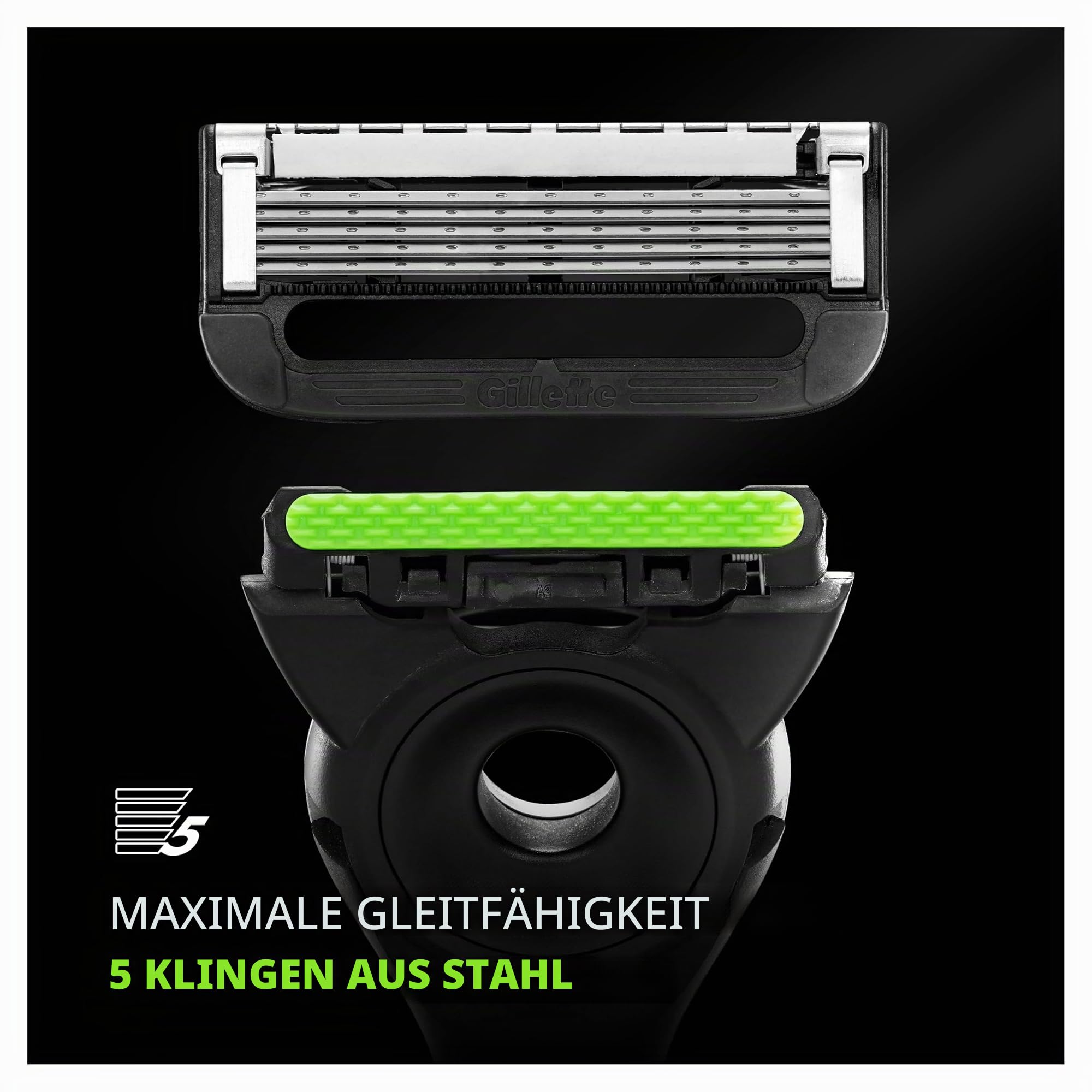 Gillette LABS Herrenrasierer, mit 1 Gillette LABS Klingen mit integriertem Stab, Magnetbasis, Feuchtigkeitscreme für Gesicht und Bart, Reiseetui, Grau, manueller Rasierer, echte Rasierklingen