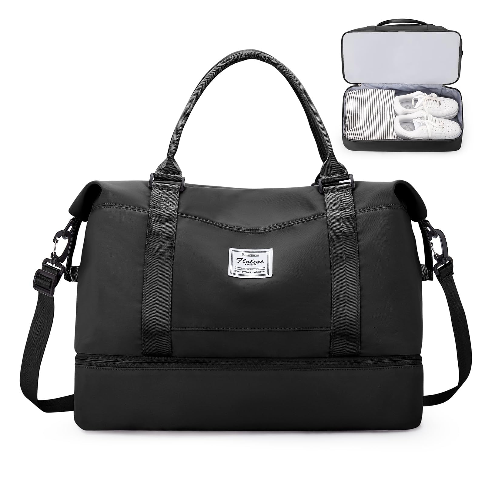 Reisetasche Damen Ryanair Handgepäck Tasche 40x30x20 Sporttasche Weekender Schwimmtasche Wasserdicht Easyjet 45x36x20 Travel Duffle Bag Fitnesstasche Trainingstasche Krankenhaustasche mit Schuhfach