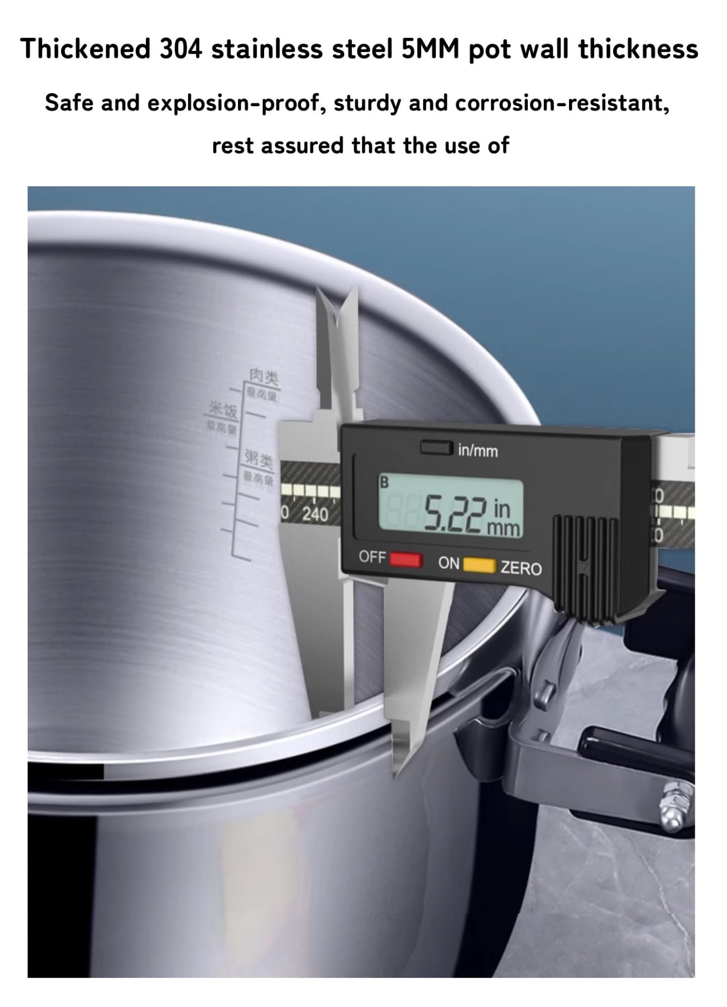 Amazon | 圧力鍋 304ステンレス鋼多用途圧力鍋業務用 4L-80L 3層