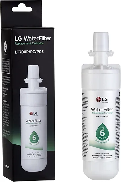 LG LT700P- 6 Month / 200 Gallon Capacity Replacement Refrigerator Water Filter (NSF42 and NSF53) ADQ36006101, ADQ36006113, ADQ75795103, or AGF80300702 , White , Single