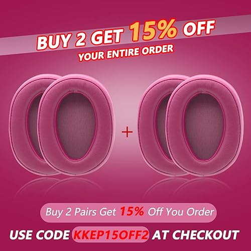 Miniatura 10 de Krone Kalpasmos Almohadillas de repuesto para auriculares Sony WH-H900N h.Ear on 2 y Sony MDR-100ABN, cojines de auriculares Sony compatibles con