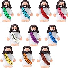 30PCS Little Jesus Figures, Mini Jesus Figurines in Bulk, Multicolor Tiny Jesus Figures, Miniature Figurines to Hide and Seek Religious Gifts for Easter Egg Stuffers