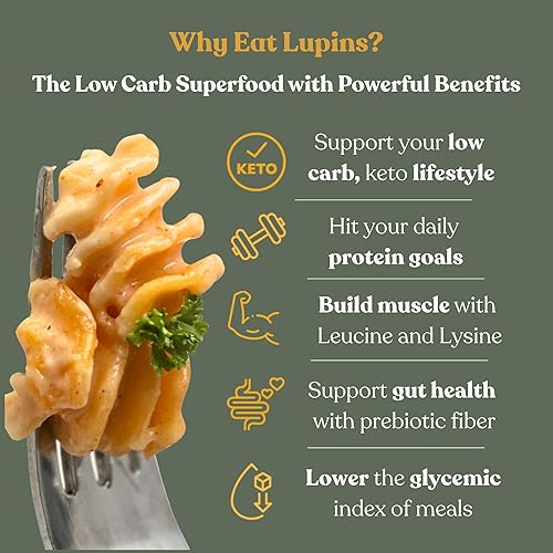 Miniatura 8 de Chef's Kiss Radiadores bajos en carbohidratos  0.04 oz de carbohidratos netos, 0.71 onzas de proteína  Pasta cetoglicémica baja hecha de altramuces
