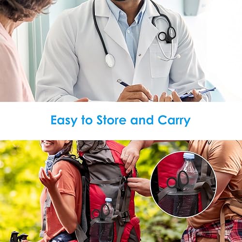 Miniatura 5 de Tijeras médicas para trauma, tijeras de enfermería de vendaje de 7.5 pulgadas, tijeras de grado quirúrgico recubiertas de fluoruro prémium para