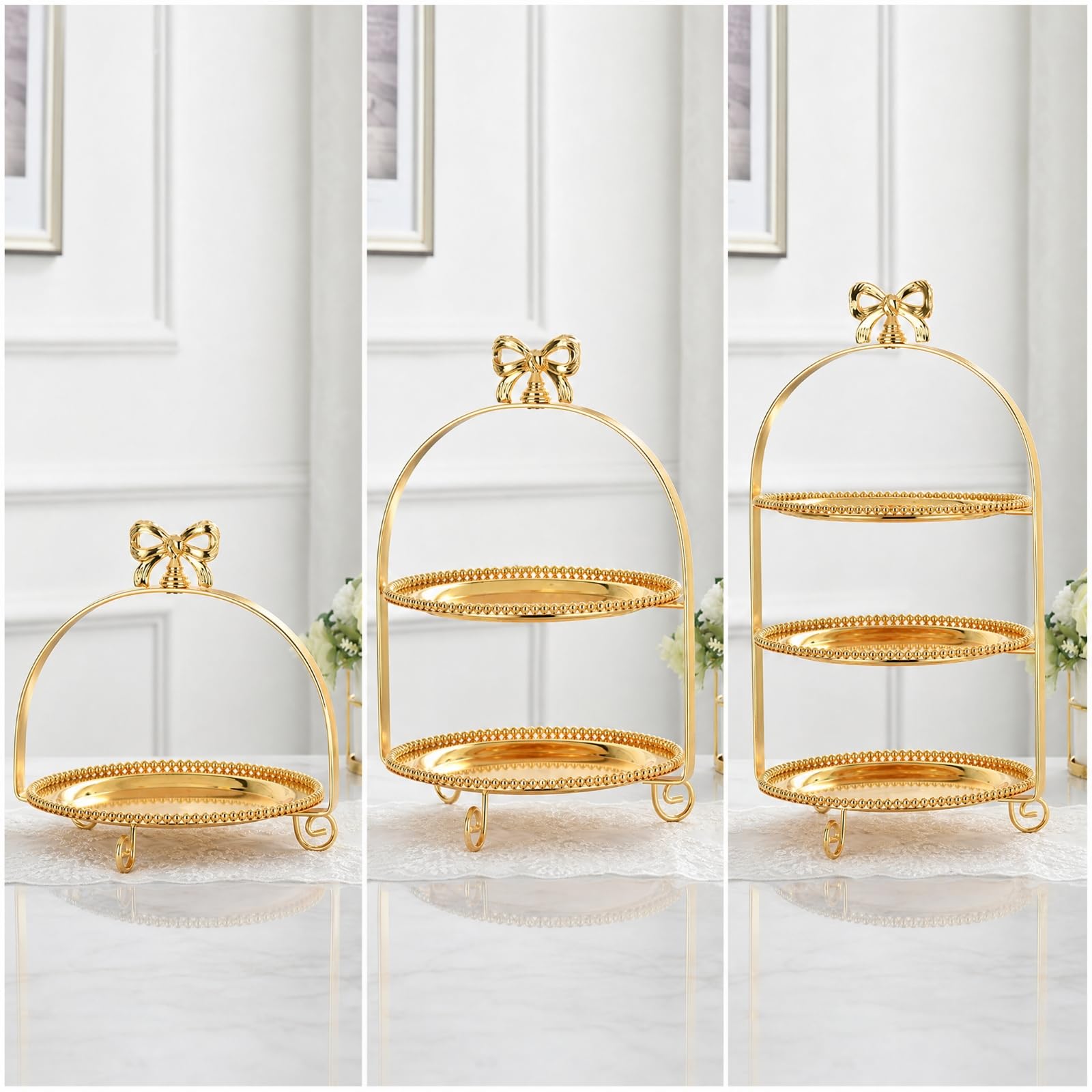 Dolci con Arco e Elegante Alzatina Decorativa Stile Europeo Decorativo Piatto Buffet , 2 Livelli