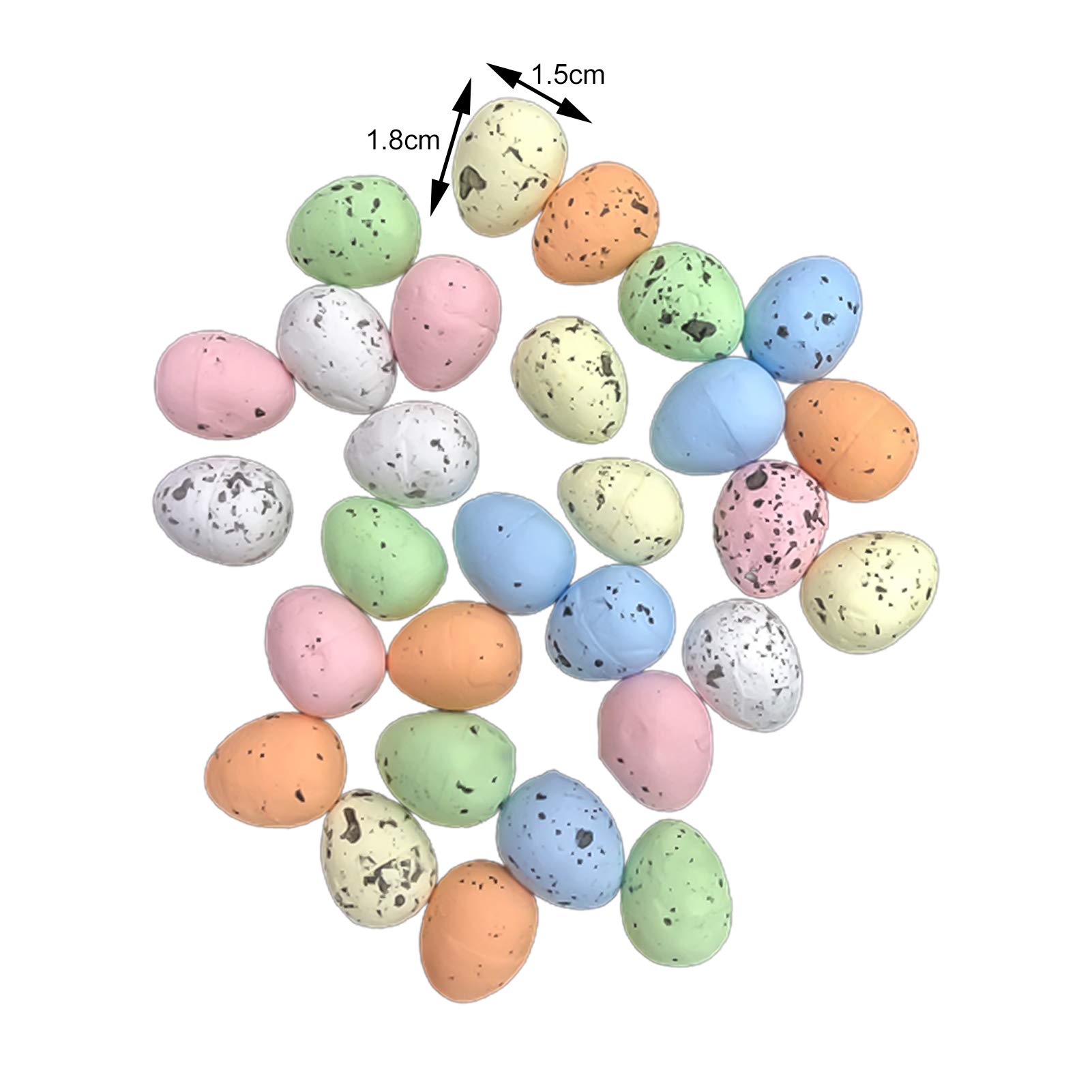 HshDUti 20pcs Easter Eggs Bright Color Foam Eggs Happy Easter Decor Easter Eggs Ornament for Christmas Easter Crafts Supply Easter Wreath Decor Home and Party Multicolor