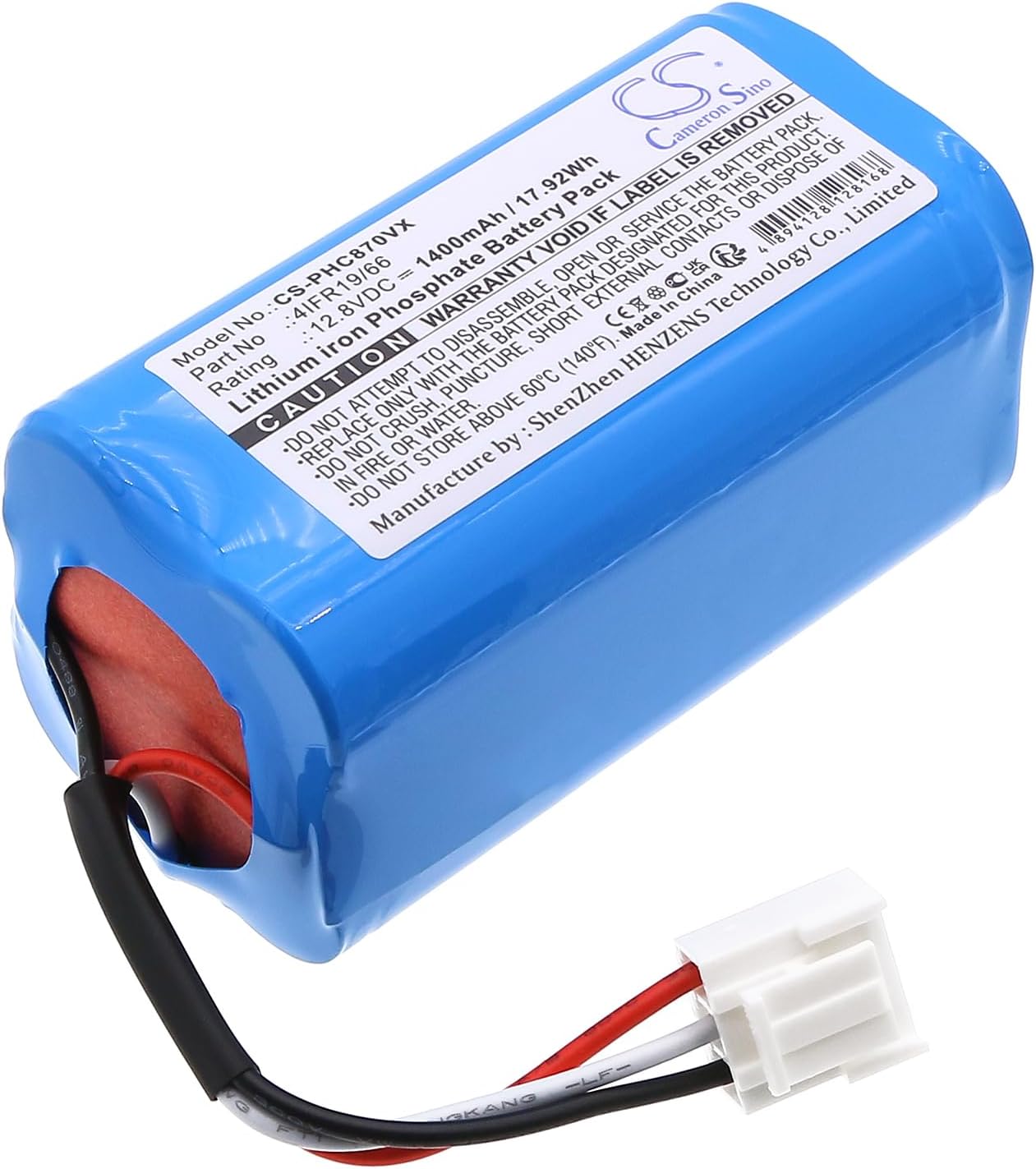 Cameron Sino Replacement Rechargeable Battery fit for Philips FC8700/ FC8603/ FC8705/ FC8710 (1400mAh)