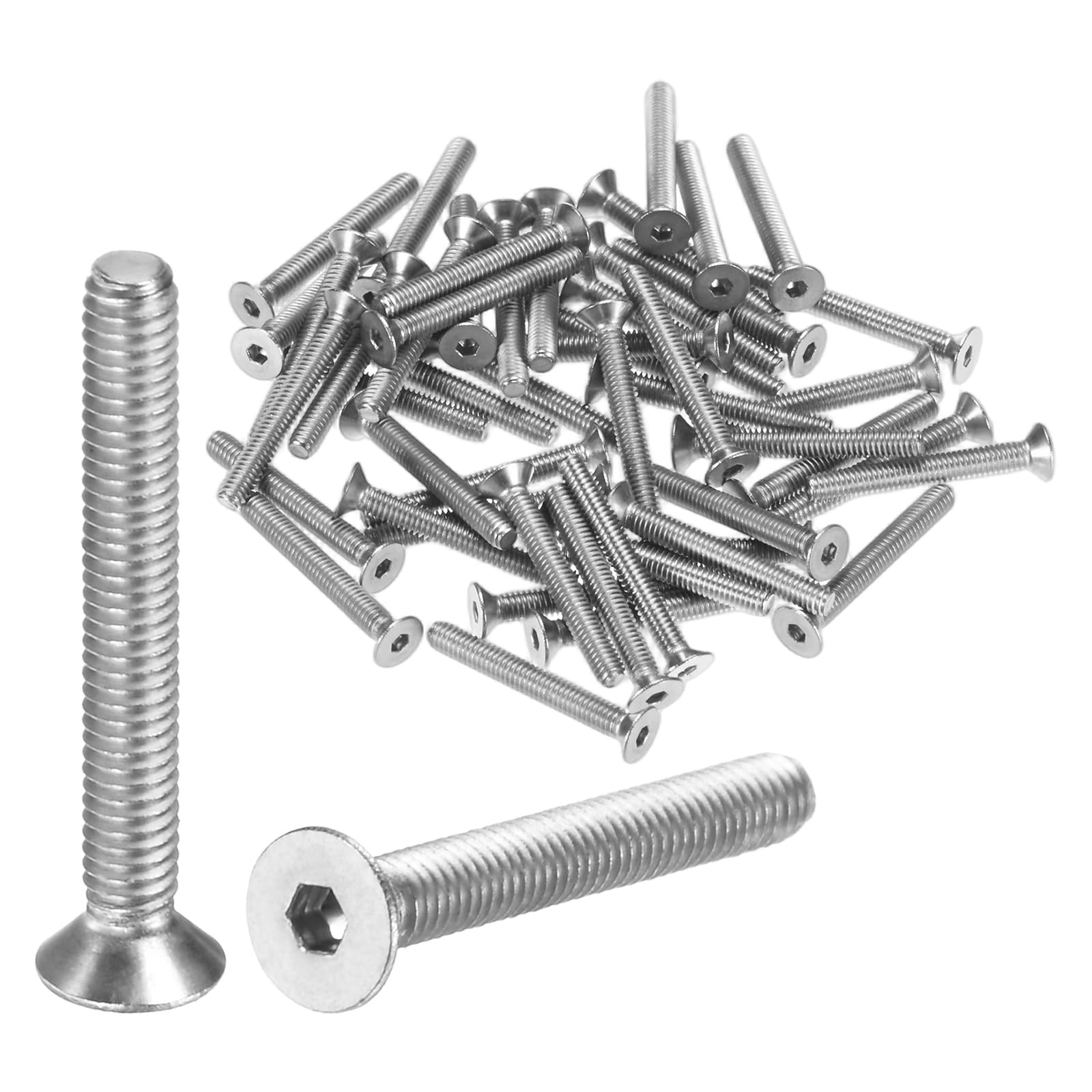 M METERXITY 50-Pack Flat Head Machine Screws M2.5x20mm
