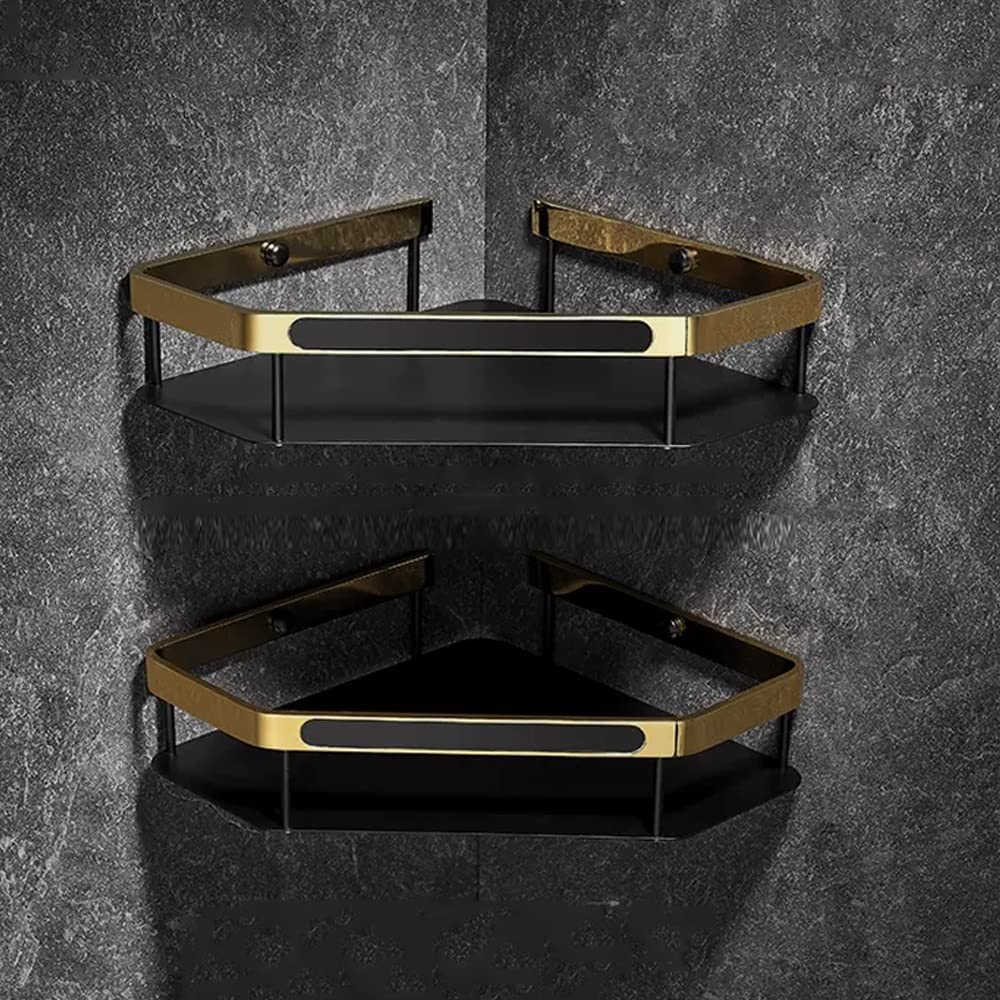 Corner Shower Caddy Bathroom Corner Shelf Triangular Wall-mounted Storage Rack Shower Caddy Shelf Organizer Rack Shower Organizer Color