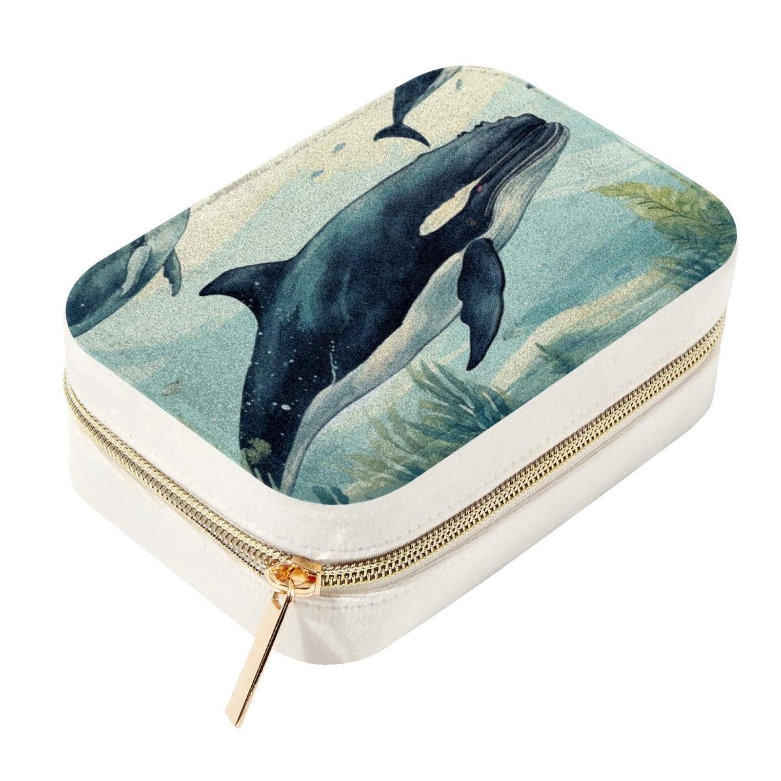 Boîte à bijoux baleine double couche spacieuse pour l'organisation des femmes