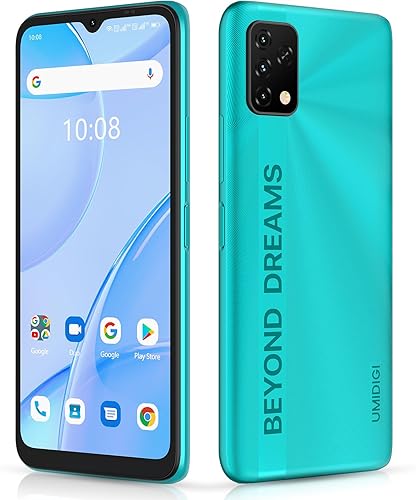 UMIDIGI Power 5S - Teléfono celular desbloqueado de 4+32 GB ampliable, 258 GB, hasta 2.0 GHz 6150 mAh con diseño 3D Unibody, pantalla HD 6.53
