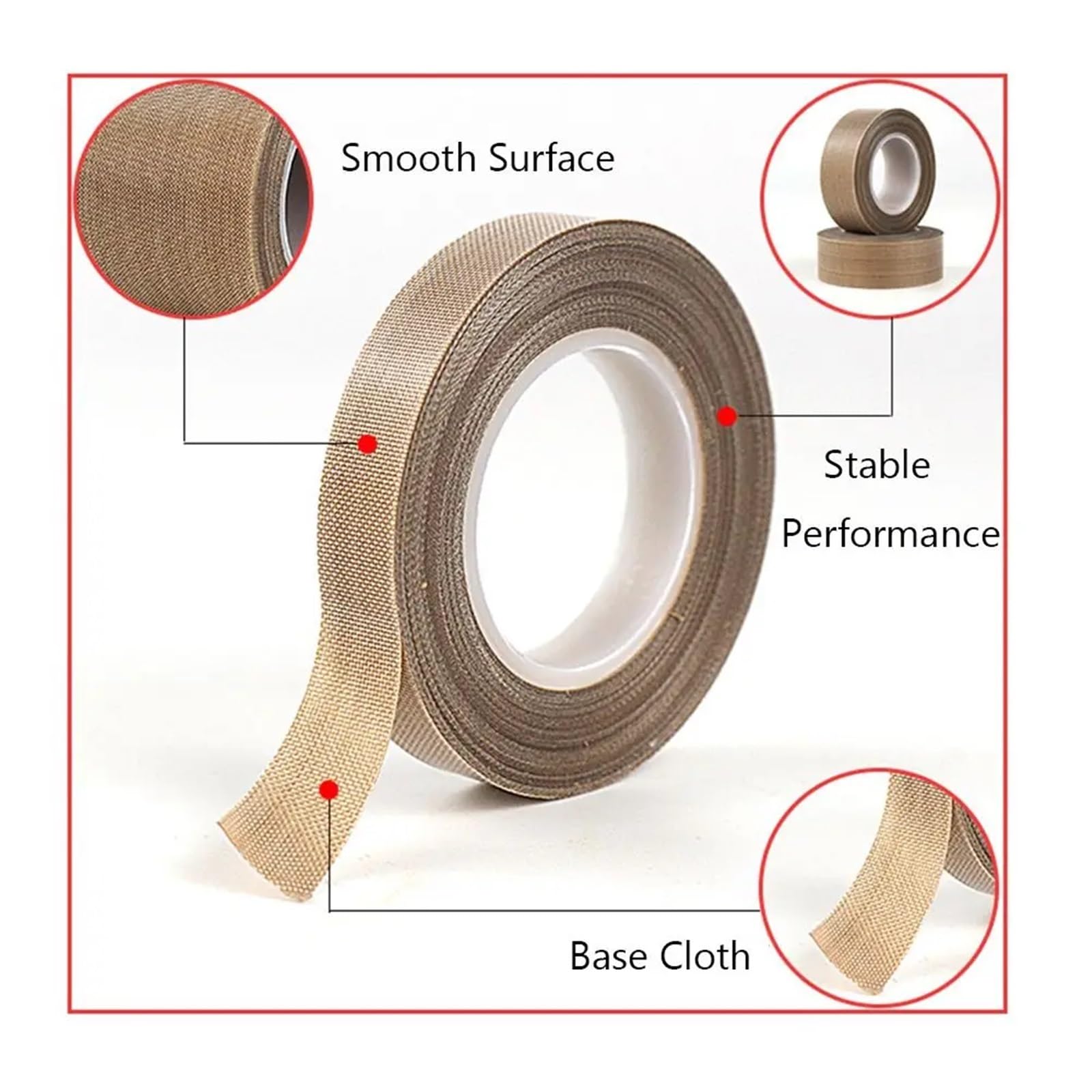 Cinta Aislante 10 m/rollo de cinta tela aislante impermeable adhesiva resistencia a altas temperaturas sellado(40mm x 10m x 0.130 mm)