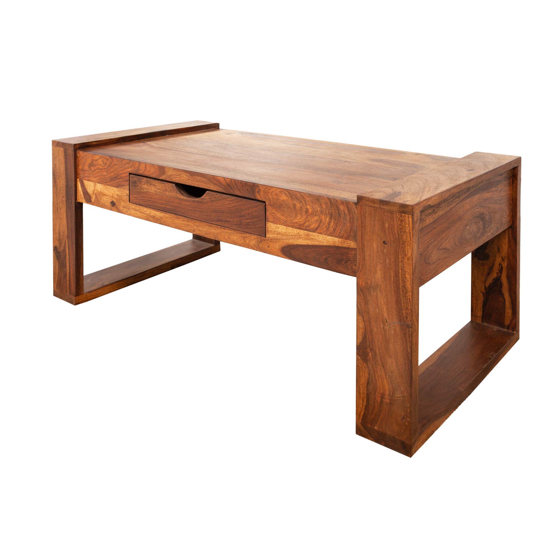invicta INTERIOR Massiver Couchtisch MARKANT, 100 cm, Sheesham, mit Schublade