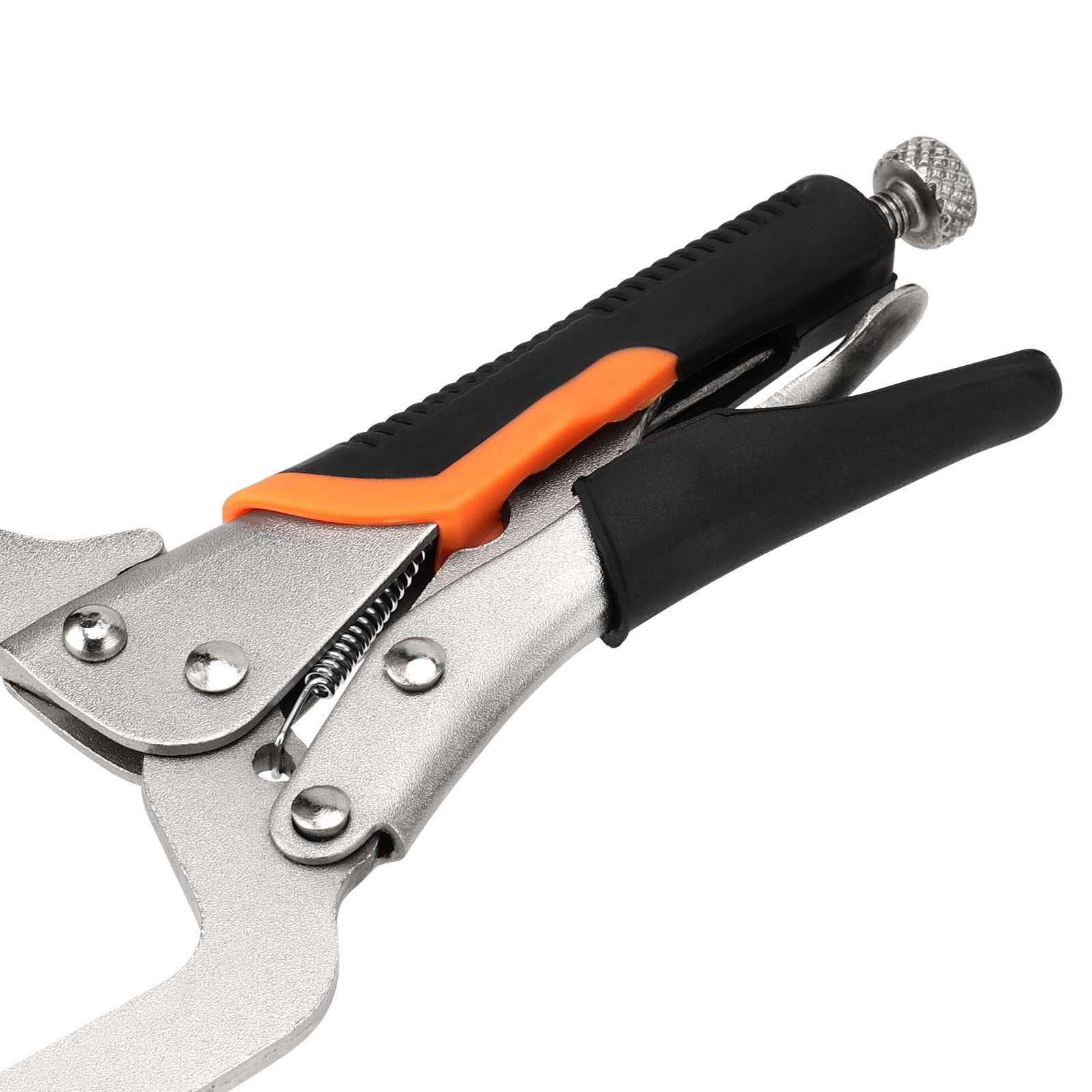 JEUIHAU Lot de 4 pince à étau soudage en métal, colliers de serrage en C de 15,2 cm en métal avec vis réglables et coussinets pivotants pour le travail du bois, le soudage, l'alignement, les armoires