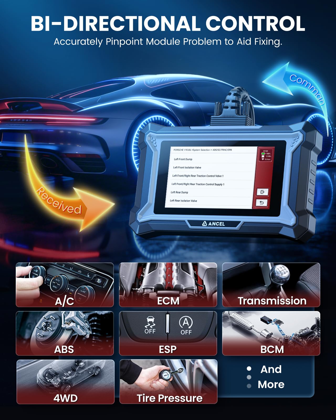 ANCEL ds160 自動車故障診断機 OBD2 スキャンツール ポルシェ専用 Amazon.co.jp: ANCEL DS160スキャンツール ポルシェ用 フルシステム