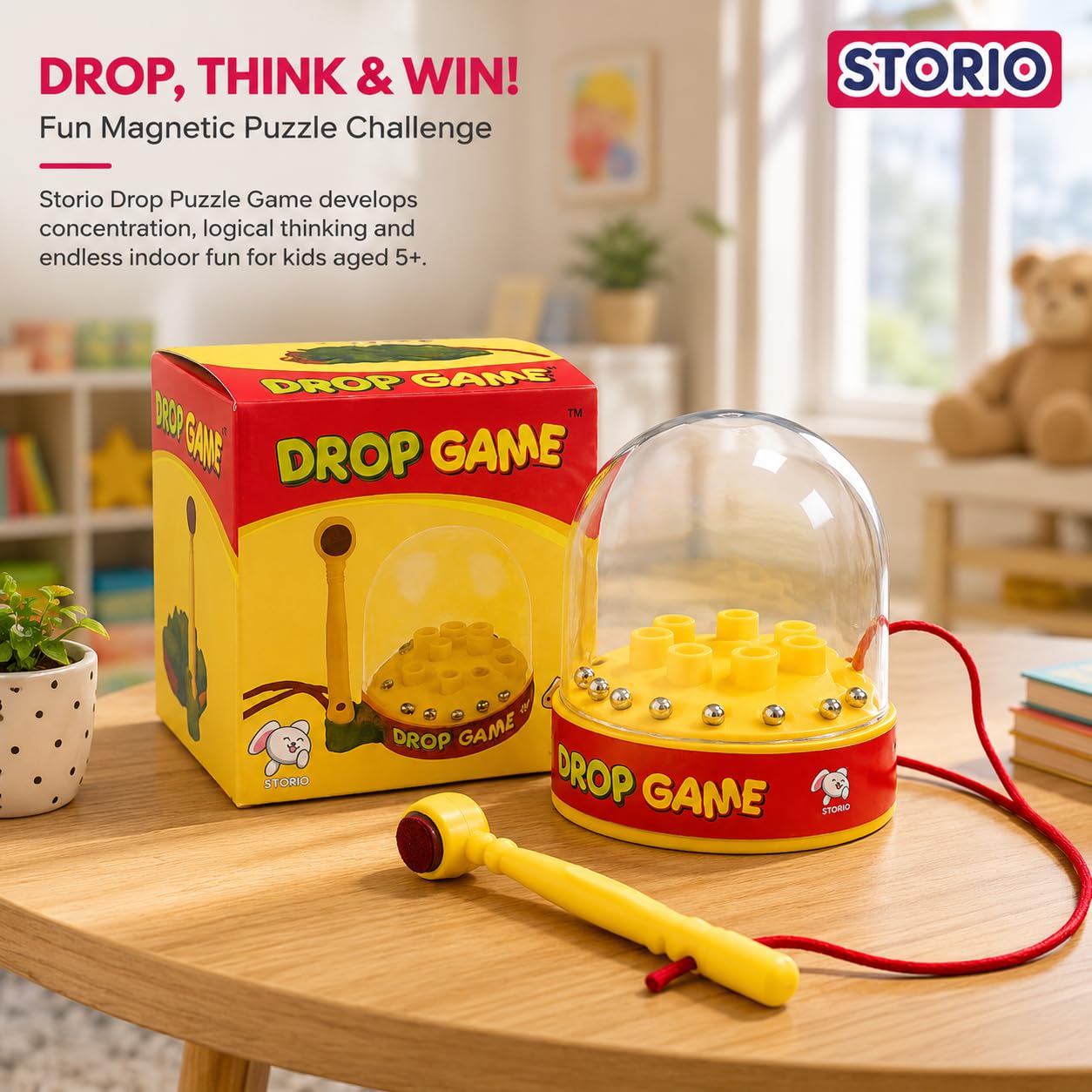 Storio Drop Puzzle Game for 5+ Years Fun and Innovative Drop Game for Little One (Multicolor), 2-5 Year 3