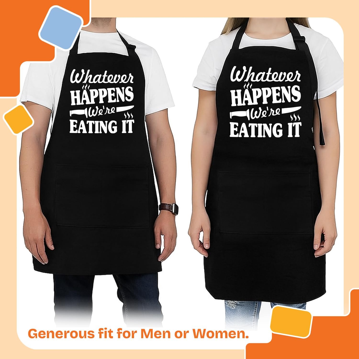 NewEleven Fathers Day Gift For Men, Dad, Husband, Him - Aprons For Men With Pockets - Image 4