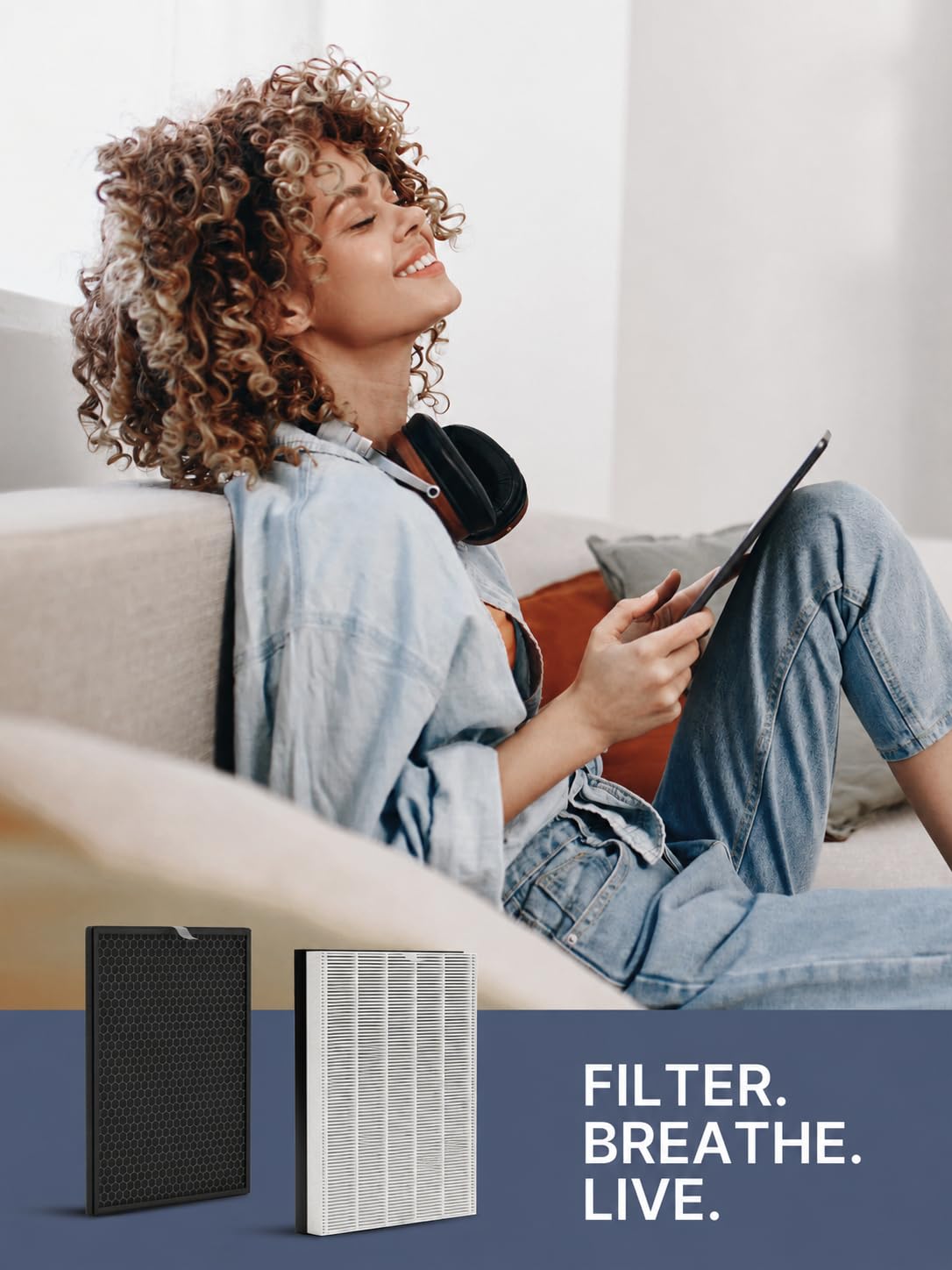 Comedes Zestaw filtrów zamiennych do Philips AC2889, AC2887, AC2882 i AC3829/10 oczyszczacz powietrza, filtr HEPA i filtr z węglem aktywnym, zastosowanie zamiast Philips FY2422/30 i FY2420/30