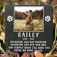 Vista 6 de Piedras conmemorativas personalizadas para mascotas para perros, gatos, regalos conmemorativos para perros en forma cuadrada por pérdida