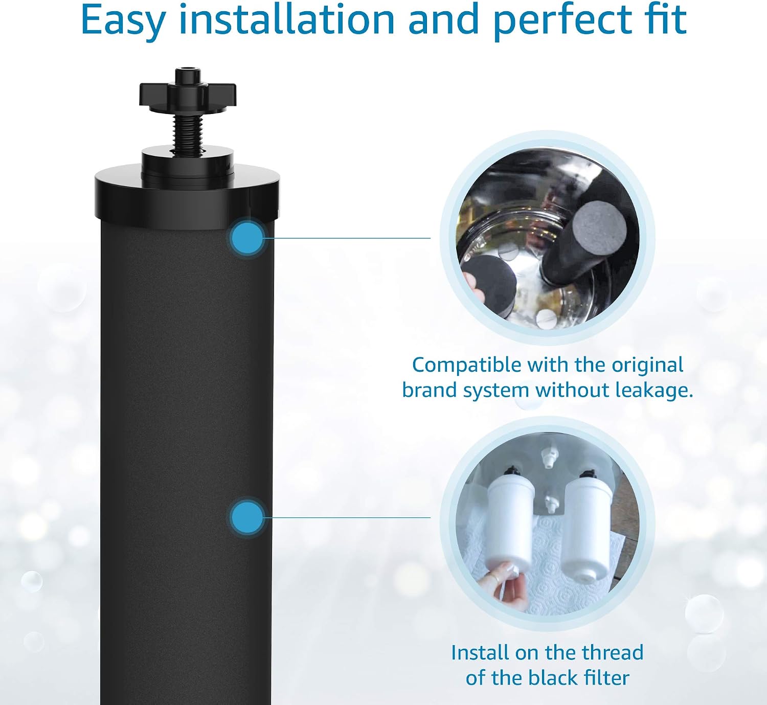 🔥 Crazy Deals AQUA CREST Water Filter, Replacement for BB9-2 Black Purification Elements and Gravity Filter System, Pack of 2