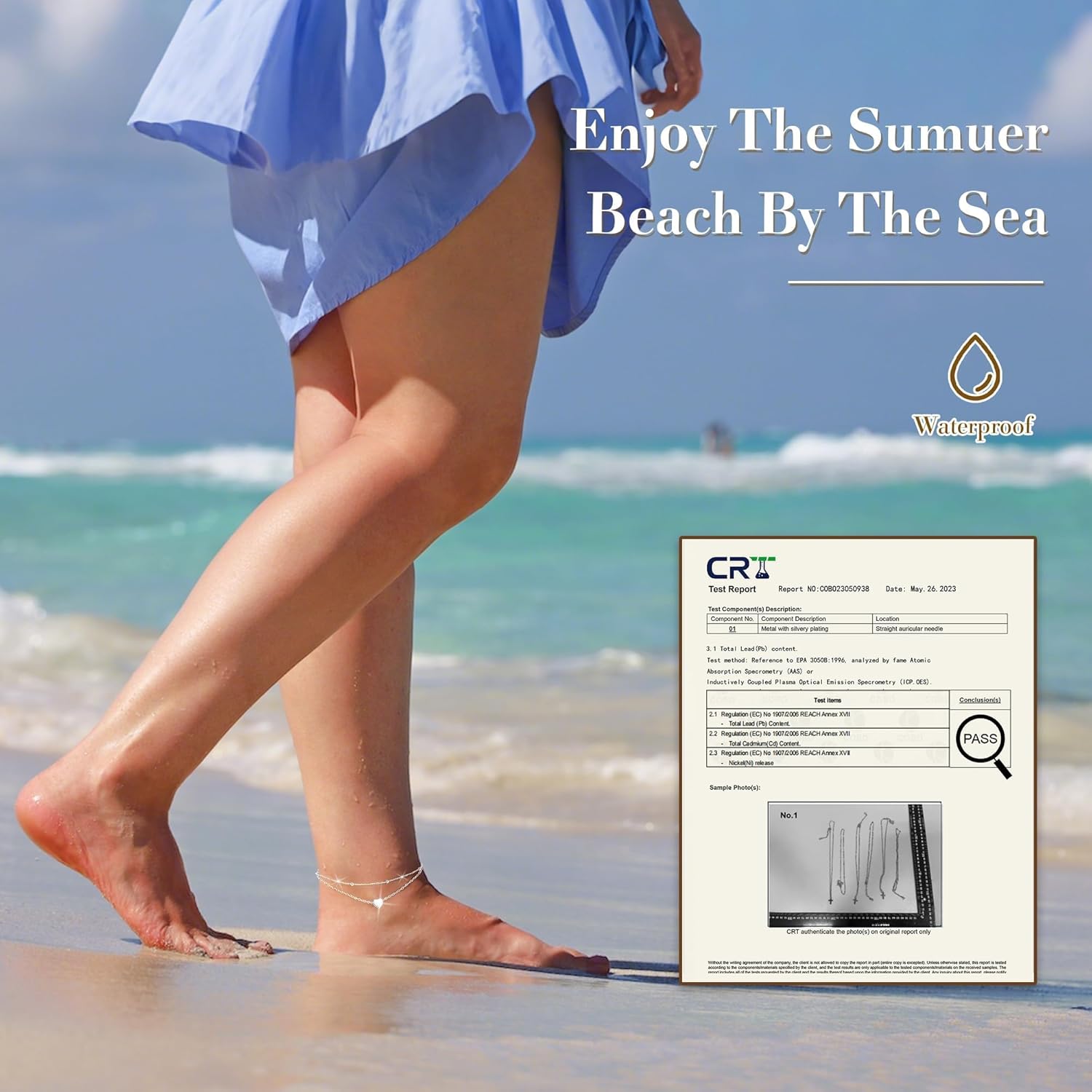 Sterling Silver Ankle Bracelets for Women,Gold Dainty Layered Waterproof Anklet for Women Adjustable, Womens Anklet Set Stackable Plus Size - Image 8