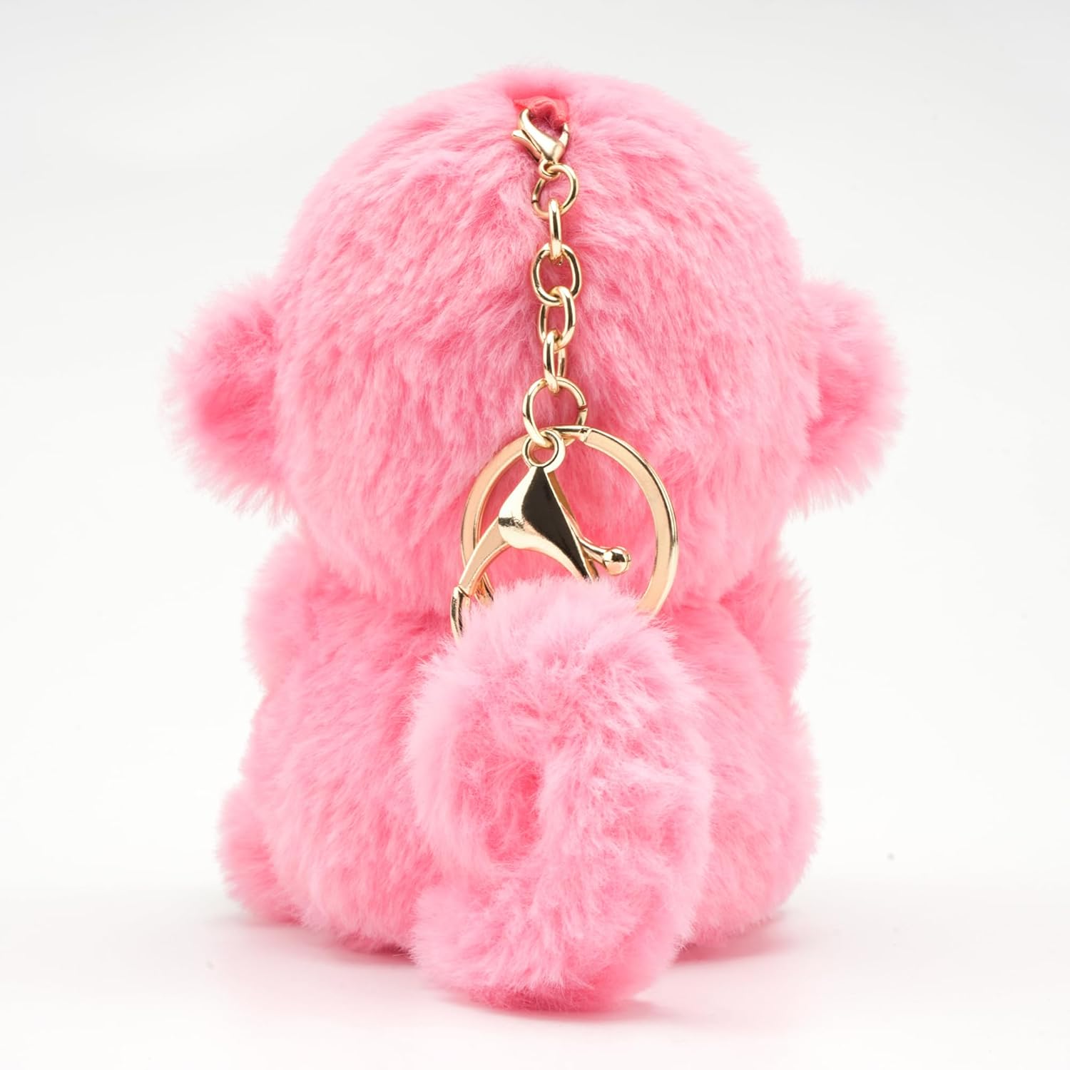 Stelle Cute Softball Plush Keychain for Backpack Kawaii Fuzzy Pink Bag Charm Soft Keychain Accessories Gifts for Girls - Image 3