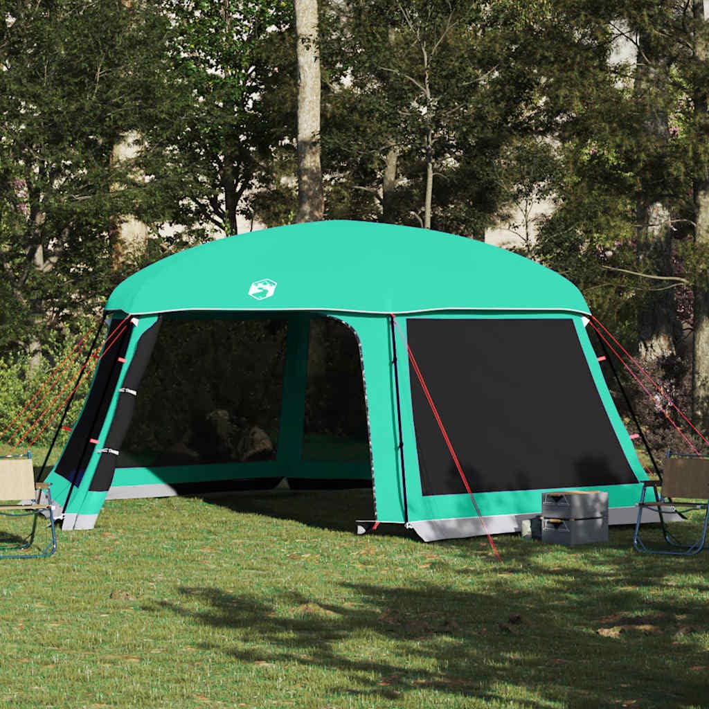 Tente de Piscine moustiquaire avec parois en Maille Bleu Azur, abri Amovible imperméable en Polyester avec revêtement PU, résistant au Vent, Double Toit Amovible pour intimité,
