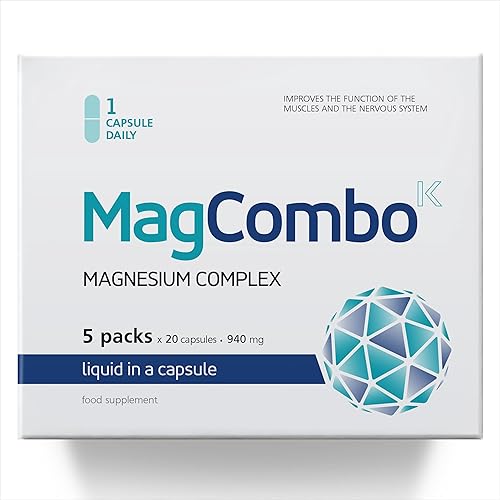 Miniatura 2 de MagCombo - Magnesio puro concentrado, fórmula de aceite especial para máxima absorción, enriquecido con vitaminas 2, 6, 12 y , solo 1 cápsula al