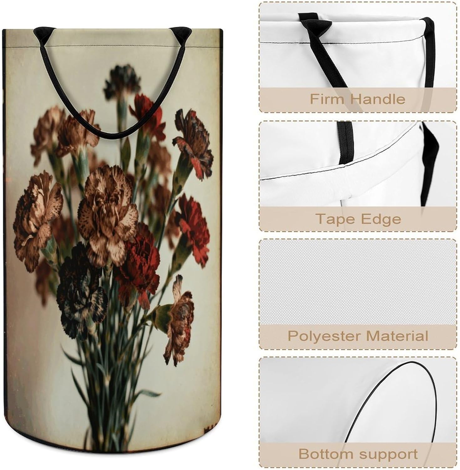 Dirty Clothes Basket Extra Large 110l Open Top Laundry Hamper With Portable Carry Handles, Foldable Waterproof Clothes Basket Spacious Laundry Bag For Bedroom Bathroom Laundry Room Dorm