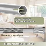 Regulowana teleskopowa szyna do zasłon bez śrub 1 sztuka 135-200 cm