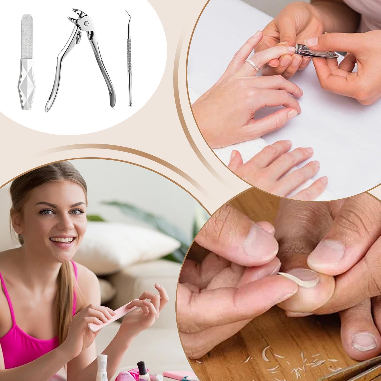 Cortador de uñas para personas mayores, cortaúñas manos ergonómicas