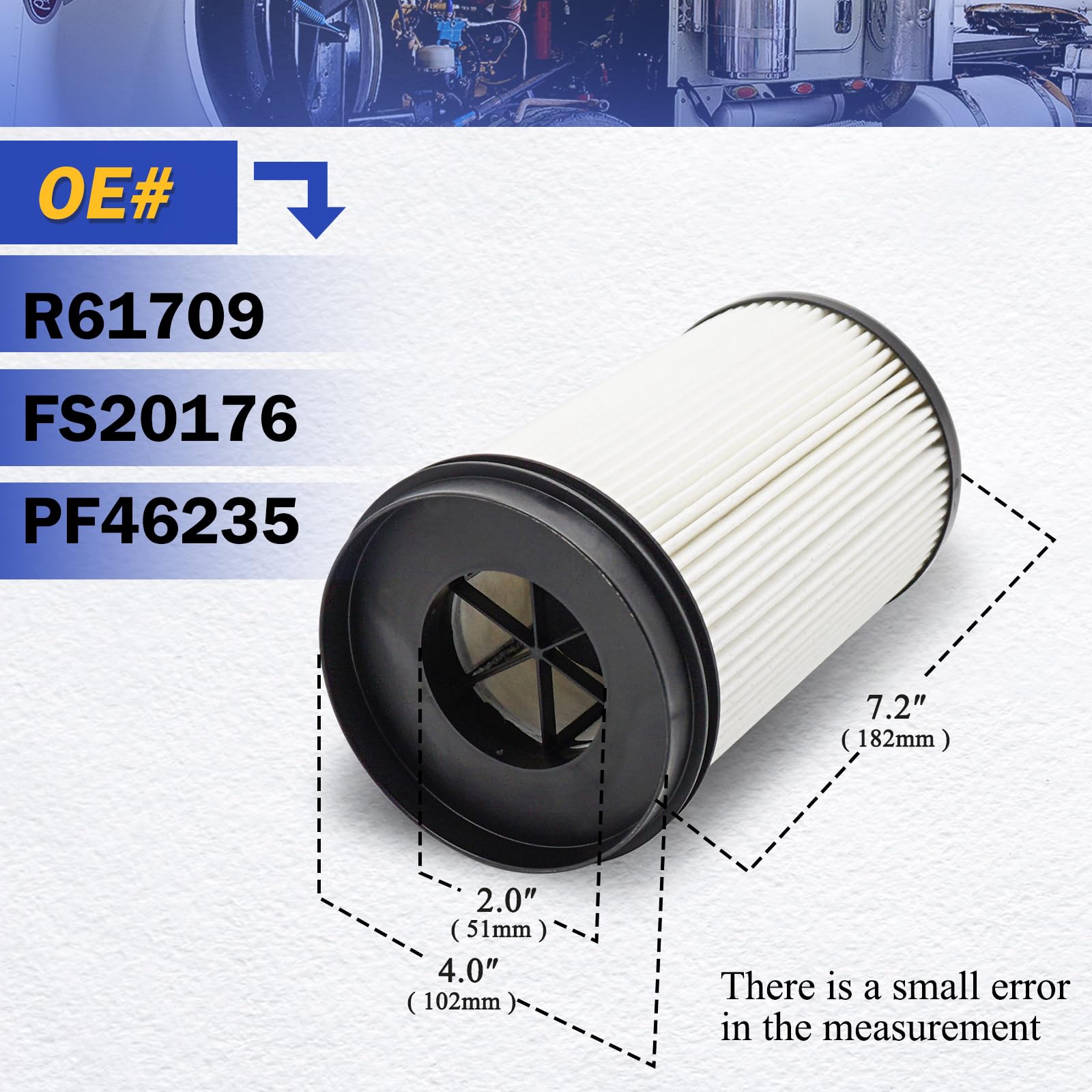 Rai R61709 Filter Fuel Water Separator FS20176 Fuel Filter Water Separator Element - Set ...