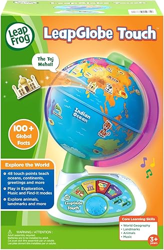 Miniatura 7 de LeapFrog LeapGlobe - Globo electrónico interactivo iluminado y táctil para niños, juguete de exploración para edades de 3 años en adelante