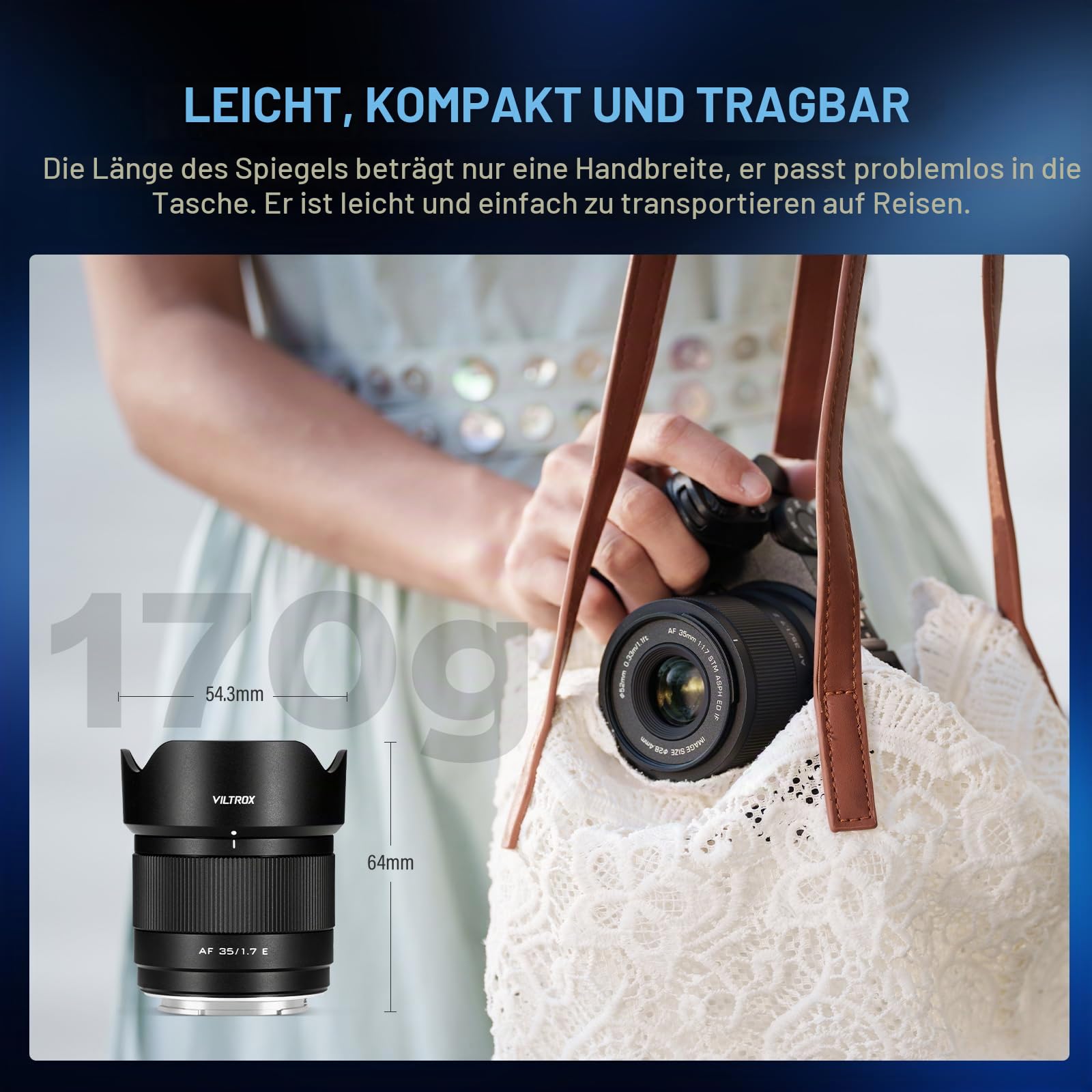 VILTROX 35mm F1.7 Air FE Mount Kamera Objektiv für Sony E Camera Lenses