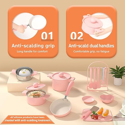 Miniatura 4 de Juegos de cocina para niños, mini herramientas seguras de cocina Montessori, fabricación de alimentos reales para niños de 8 a 12 años, juguetes