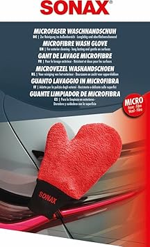SONAX Guante de Lavado de microfibras (1 Unidad) Limpieza Profunda sin rayar. Lavado Efectivo y Suave para Pinturas y Superficies | N.° 04282000