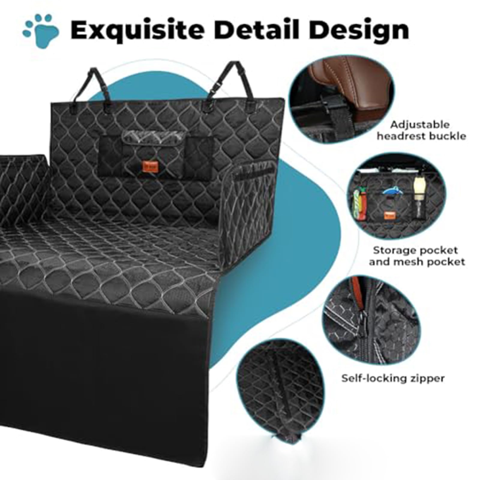 Housse Protection de Coffre de Voiture, pour Ford Transit Custom 2017-2026 Protection Coffre Voiture Imperméable et Résistante pour Chiens