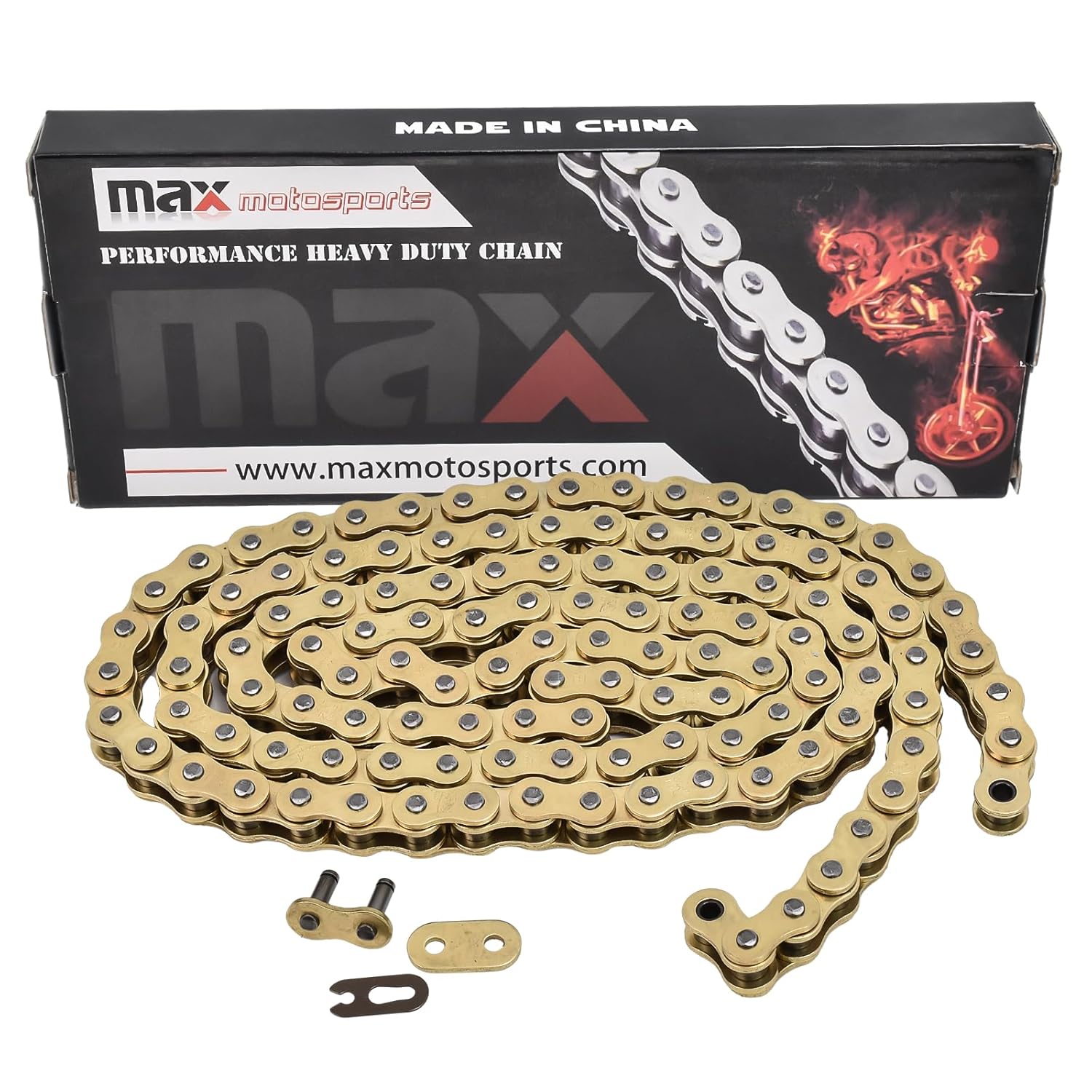 520 Pitch 106 Links Gold Standard Chain Replacement for Kawasaki KL650 KLR650 1990-2016 2017 2018 2015 2014 2013 2012 2011 2010 2009 2008 2007 2006 2005 2004 2003 2002 2001 2000 1999 1998 1997 1996