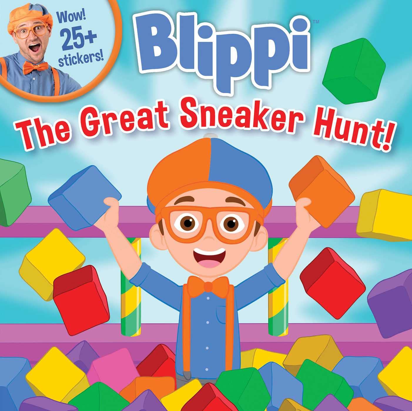 Blippi: The Great Sneaker Hunt! (8x8)      Paperback – Sticker Book, January 10, 2023
