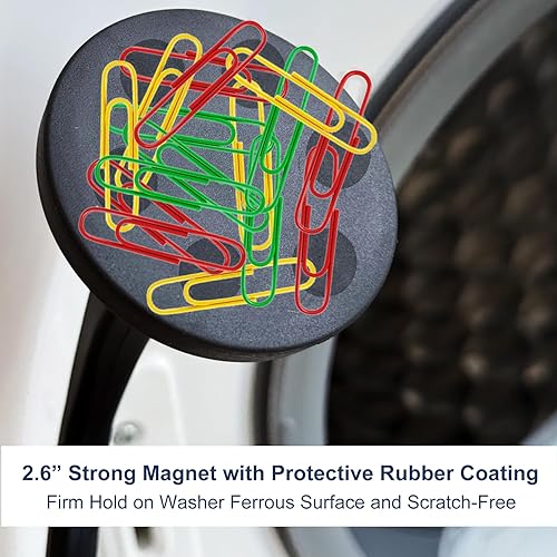 Miniatura 5 de Soporte y soporte para puerta de arandela de carga frontal, tapón magnético de puerta con imán fuerte y manguera flexible, mantiene la puerta de la