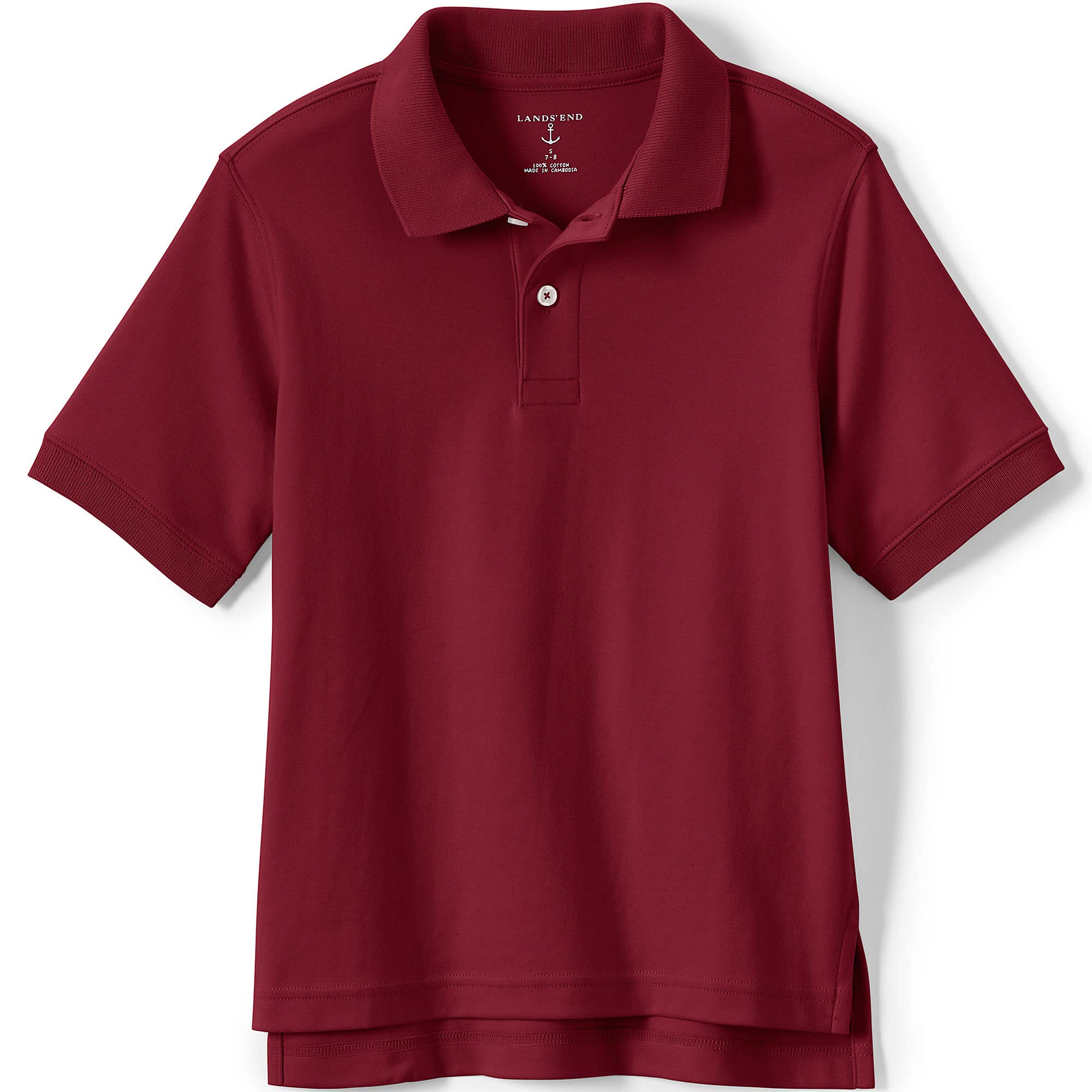 Lands' End School Uniform Kids Short Sleeve Interlock Polo Shirt