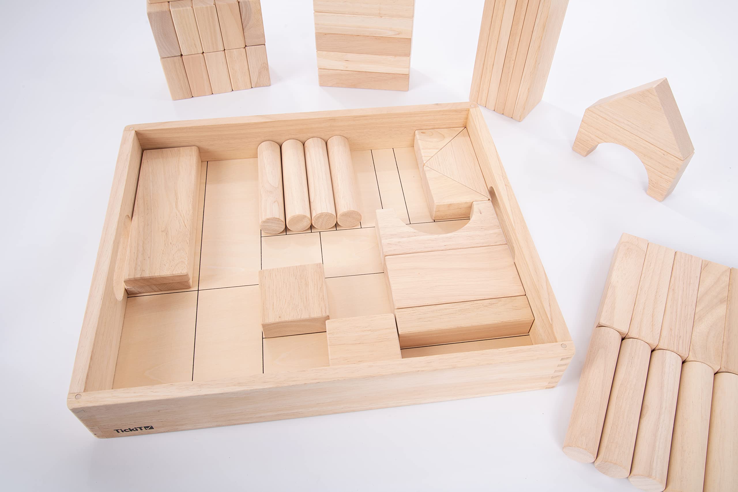TickiT 73438 Jumbo Wooden Block Set, Holzfarbe