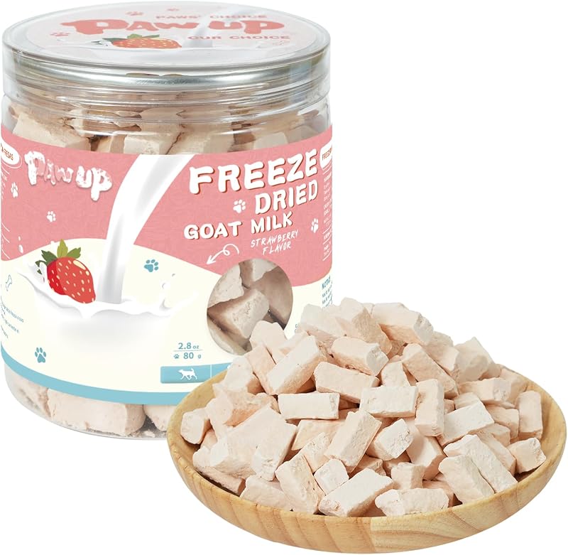 Petisco para Gatos e Cães com Leite de Cabra, Iogurte e Morango PAWUP, 79 g