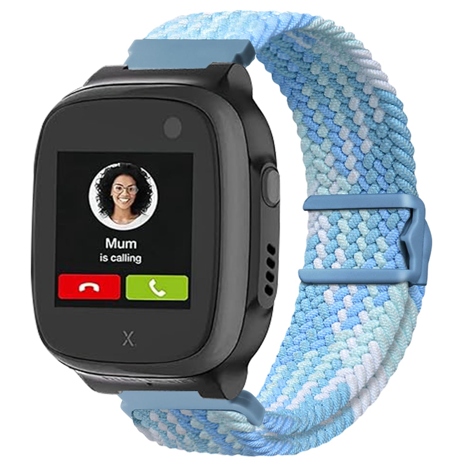 16mm Pulsera de Nylon Tejido Magnético Compatible con Xplora X5 Play/Kidzi/XGO 2/XGO 3, Adorno para Reloj Inteligente Infantil Impermeable Cómoda Ajustable Correa de Repuesto para Niñas Niños