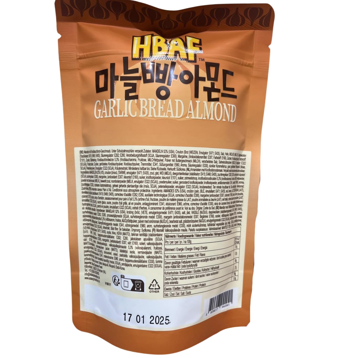 HBAF - Amande au goût de pain à l'ail - 20 X 120 GR - Multipack