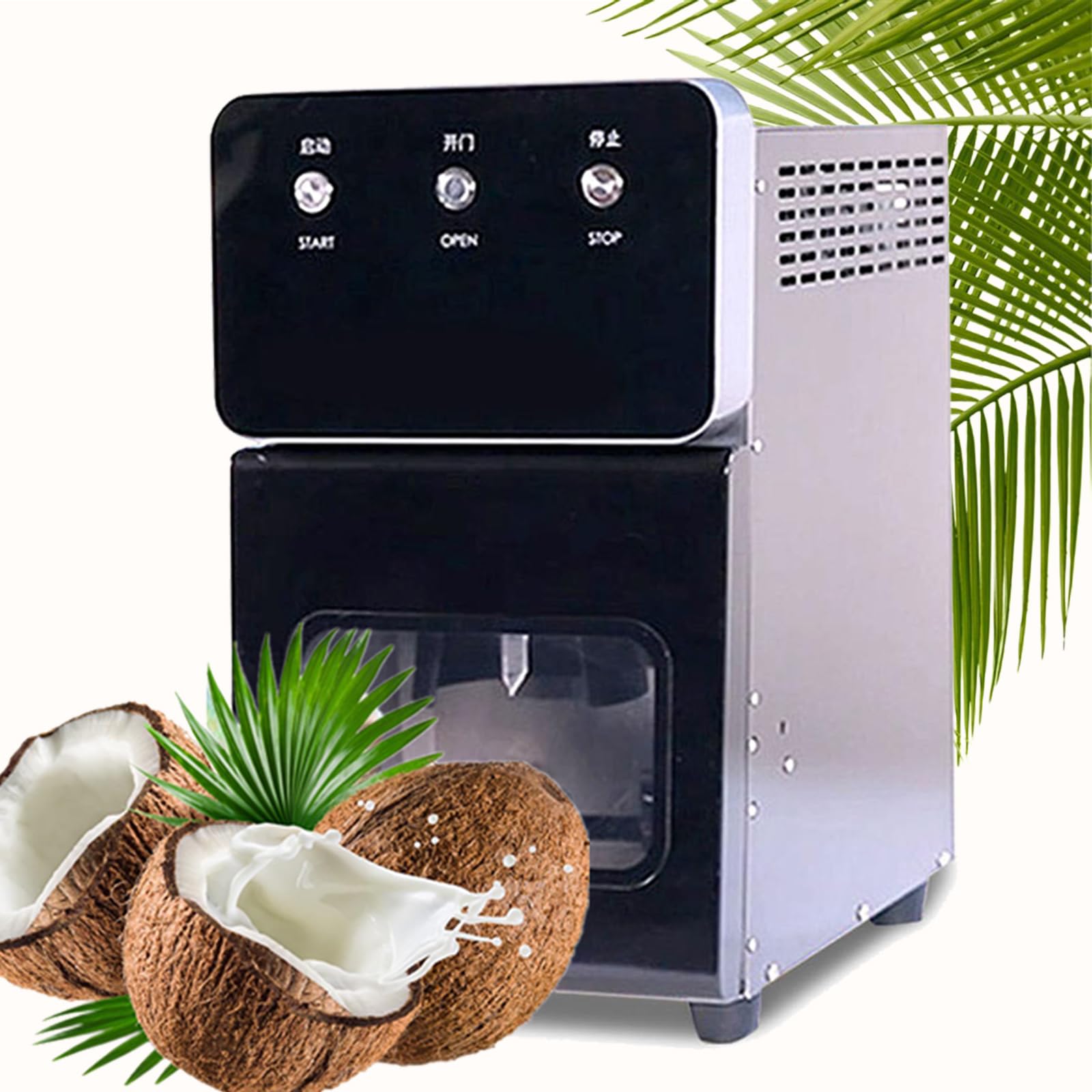 Fully Automatic Coconut Opener Machine, Quick 20-Second Cutting Tool for Stalls and Fruit Shops