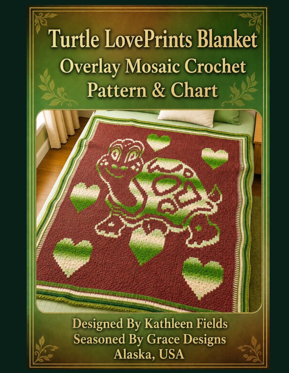 Turtle LovePrints Blanket: Overlay Mosaic Crochet - Pattern & Chart