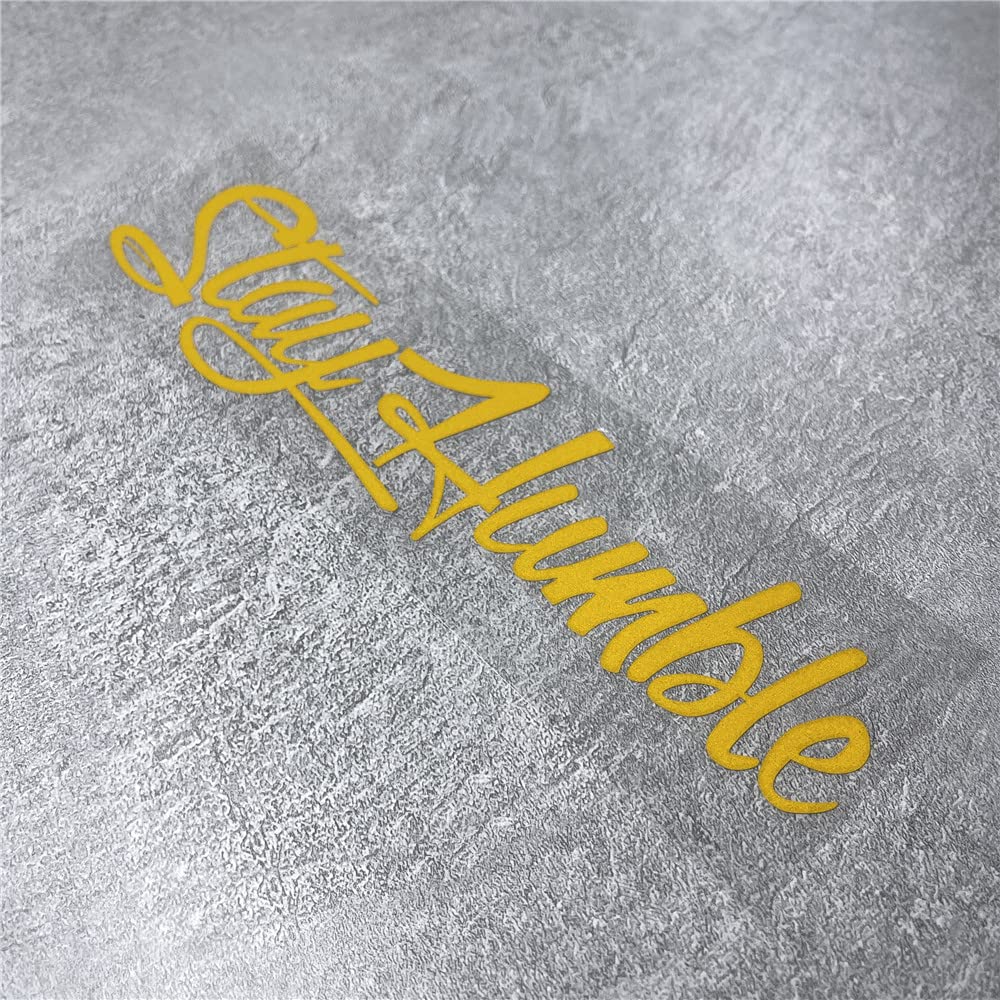 Car Stickers for Stay Humble Auto Front Rear Windshield Window Decal Vans Truck Window Tail Decoration (Yellow, 200x50mm)