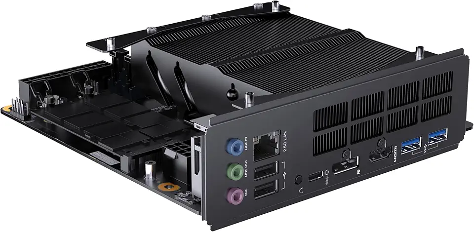MINISFORUM Placa mãe BD895i SE Mini PC AMD Ryzen 9 8945HX(16C/32T, até 5,4GHz) Barebone Gaming PC, HDMI | DP | Saída USB-C, 2X DDR5 SODIMM Slot, 2X PCIe 4.0 SSD Slot, 2.5G RJ45, Radeon 610M Graphics
