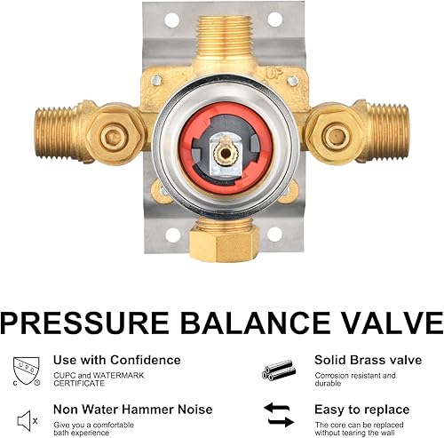 Miniatura 4 de Cabezal de ducha de 2 vías ajustable en alturaángulo sin taladros de montaje instantáneocabezal de ducha de mano (níquel cepillado)